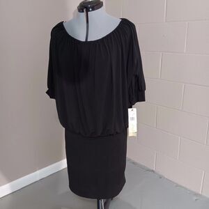 Sean John Womens Cocktail Dress Stretch Knee Length Black Size 10 SD7M1055 New